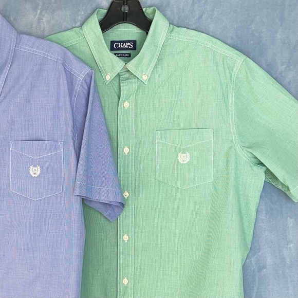 2 NWOT Ralph Lauren Chaps checked s/s button-front shirts/2 for less $ than 1 - Picture 7 of 10